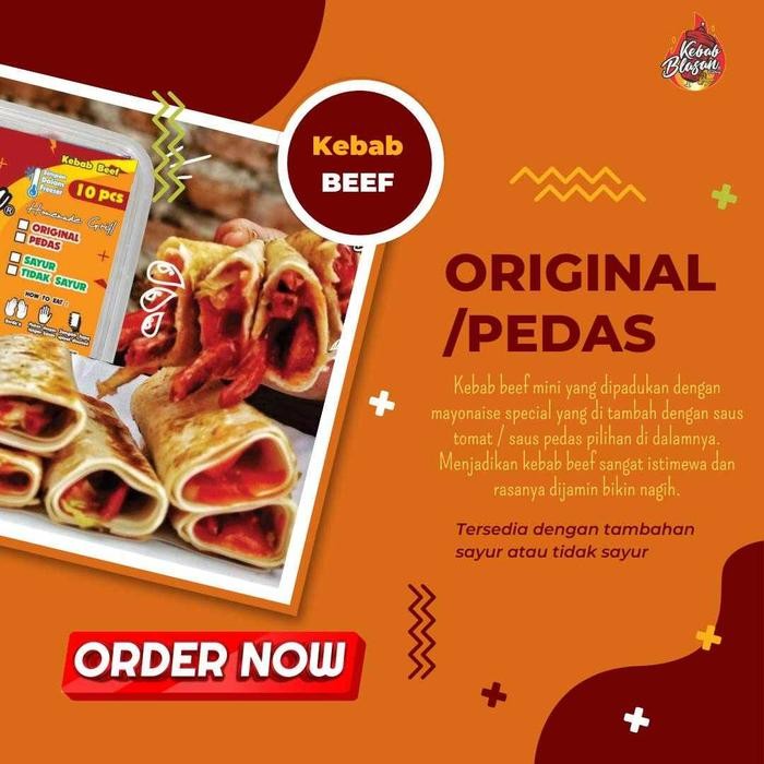 

PastikanTerjaminMutunya- KEBAB BLASAN BEEF/KEBAB DAGING SAPI FROZEN 10 Pcs