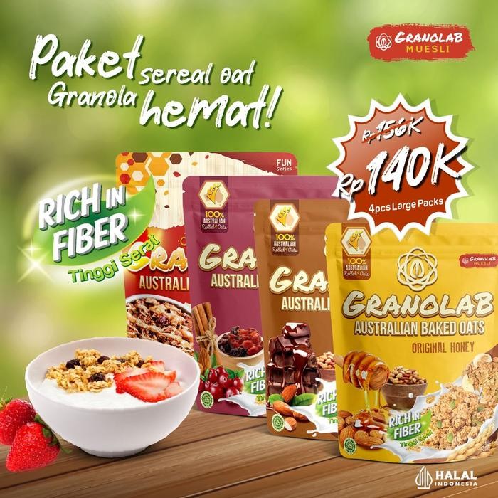 

PastikanTerjaminMutunya- Paket Granola - Granolab All Varian