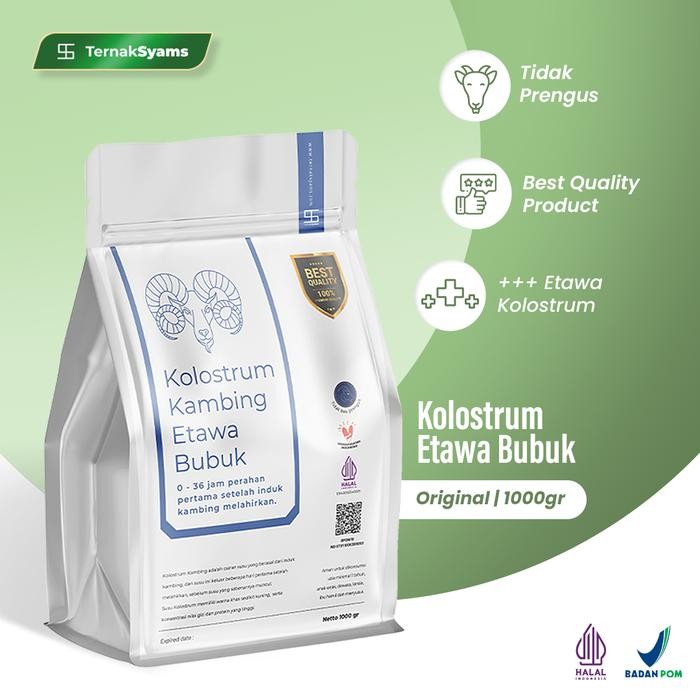 

PastikanTerjaminMutunya- Premium Susu Kambing Etawa Kolostrum Colostrum Bubuk Ternak Syams 1000
