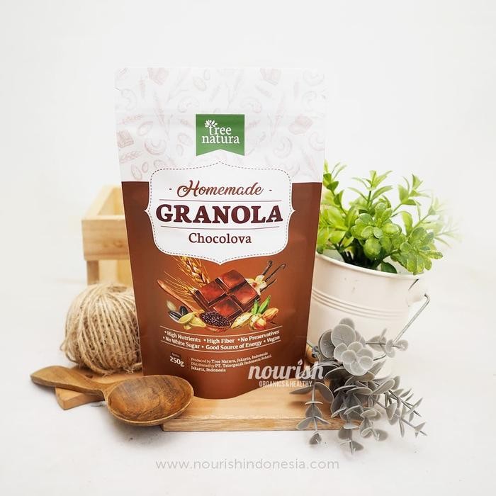 

PastikanTerjaminMutunya- Tree Natura, Granola Chocolova 250gr (Dark Chocolate)