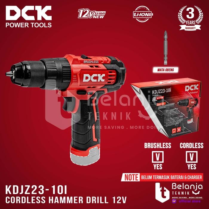 Mesin Bor Tembok Baterai DCK KDJZ23-10I Brushless Hammer Drill Cordless KDJZ 23 - 10I
