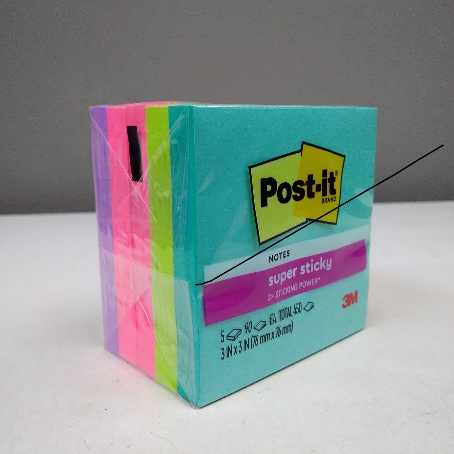 

3M Sticky Notes Post It 654 5SSMIA Super nova 3 inch x 3 inch
