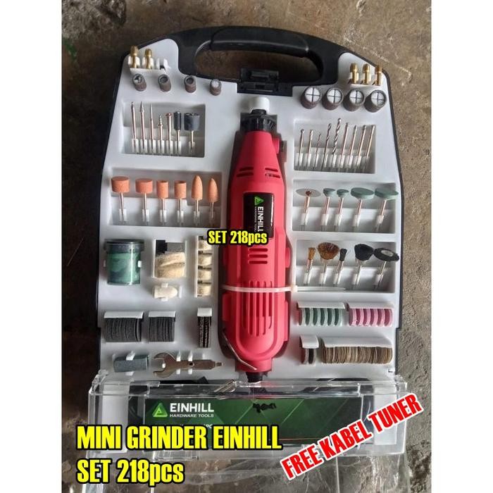 MINI GRINDER EINHILL set 218pcs mesin gerinda mini drill FREE Kabel TUNER