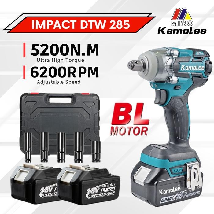 Kamolee - DTW285/Cordless Electric Impact Wrench Kompatibel 520 N.m