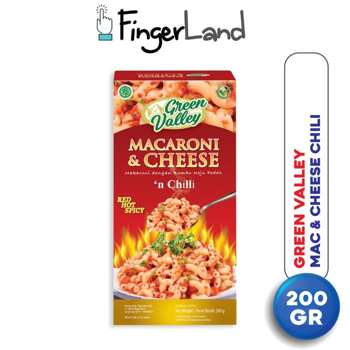 

SemuAReadyYaB0Zq- GREEN VALLEY Macaroni and Cheese 'n Chilli 200 gram Mac n Cheese Pedas
