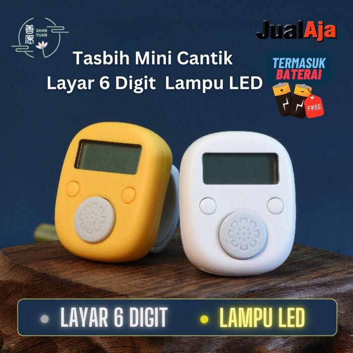 Alwan- Tasbih Digital Mini Cantik Yixin 6 Digit Lampu Led Muslim Tasbih Digital