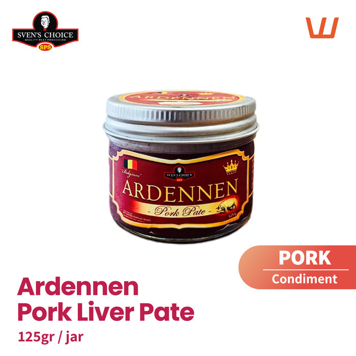 

BnyKBonusBelidiMari- Ardennen Pork Liver Pate NEW in Glass Jar Sven's Choice 125gr