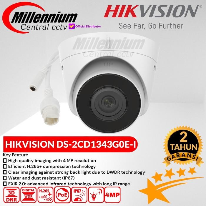 Zooma- Ip Camera Hikvision 4Mp Ds-2Cd1343Goe-I / Ip Cam Hikvision Indoor 4Mp
