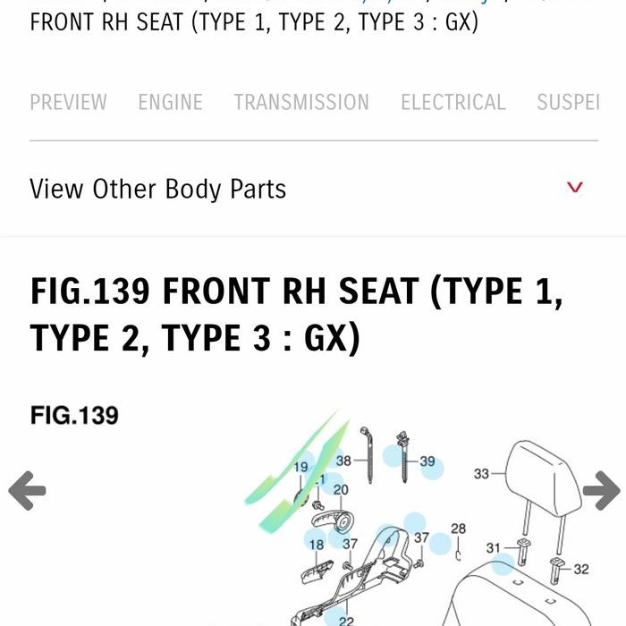 Original.. Cap Jok Lever Ertiga