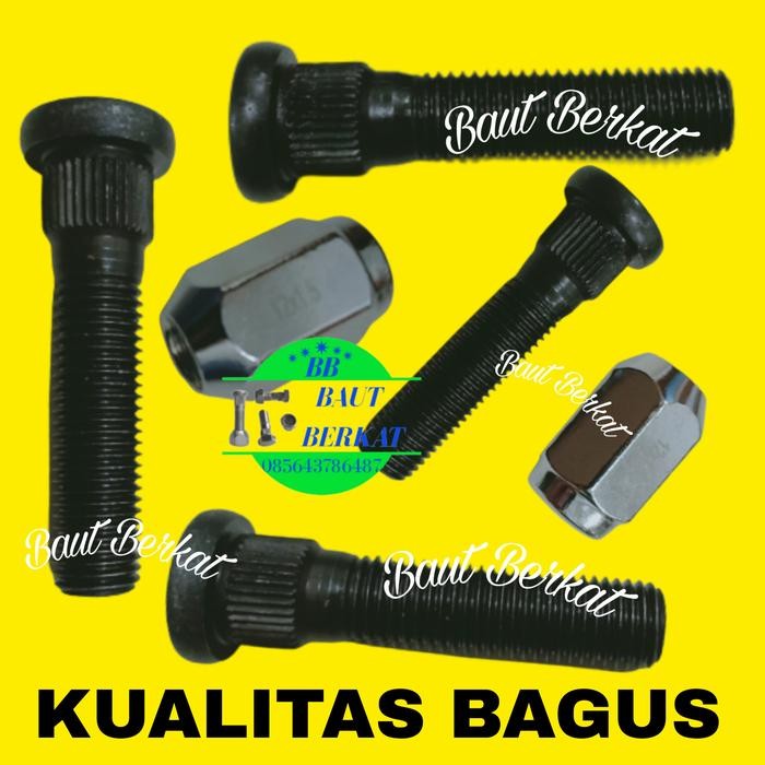 PREMIUM baut roda panjang mur racing mobil toyota daihatsu mitsubishi 6cm