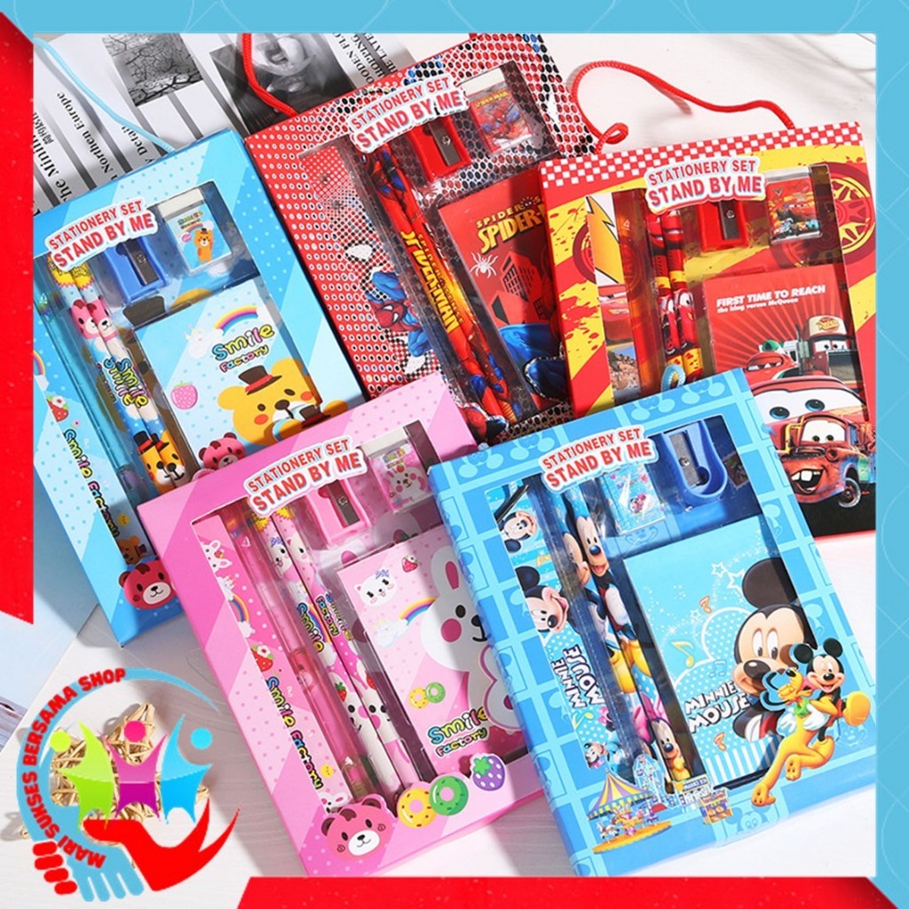 

PROMO / MSBS Alat Tulis Set 6IN1 Stationery Set Lucu Karakter Set Perlengkapan Alat Tulis Sekolah