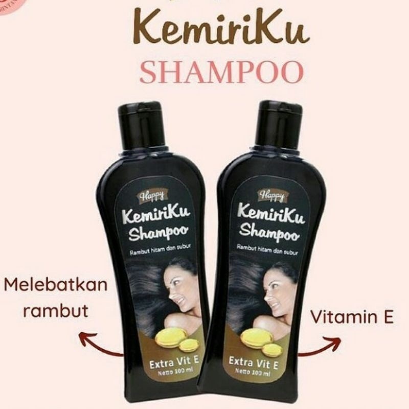 HAPPY KEMIRIKU SHAMPOO PENGHITAM RAMBUT SHAMPOO UBAN SHAMPO KEMIRI SHAMPO PENGHILANG UBAN (BPOM)