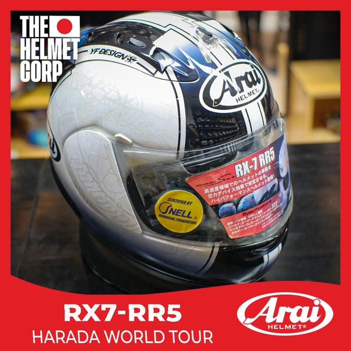 HELM ARAI HARADA WORLD TOUR RX7-RR5 FULLFACE HELMET RX7-RR5 WHITE