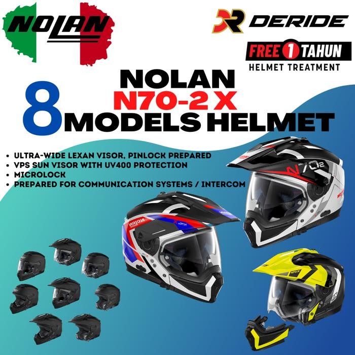 HELM NOLAN N70-2 X N-COM HELM CROSS OVER HELM MOTOR SNI N702X N702