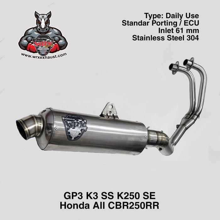 Knalpot WRX GP3 SS K3 SE K250 SE CBR250RR