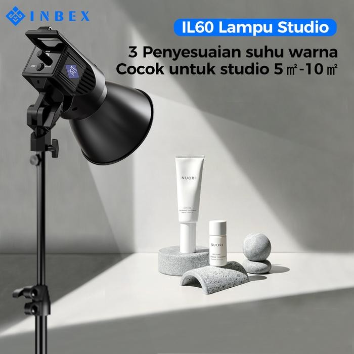 Light- Inbex Il60 Lighting Studio 60W Kontent Kreator Lampu Portabel Studio Mini Lighting