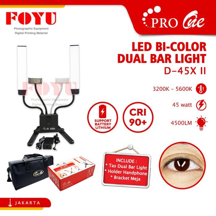 Light- Professional Led Bi-Color Dual Bar Glam Light Pro One D-45X