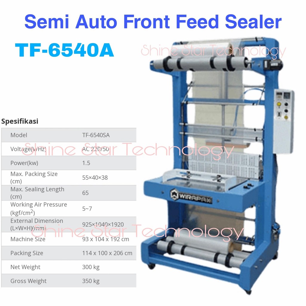 WIRAPAX Semi Auto Front Feed Sealer COCOK UNTUK PENGUSAHA MINYAKKITA TF-6540SA WIRAPAX