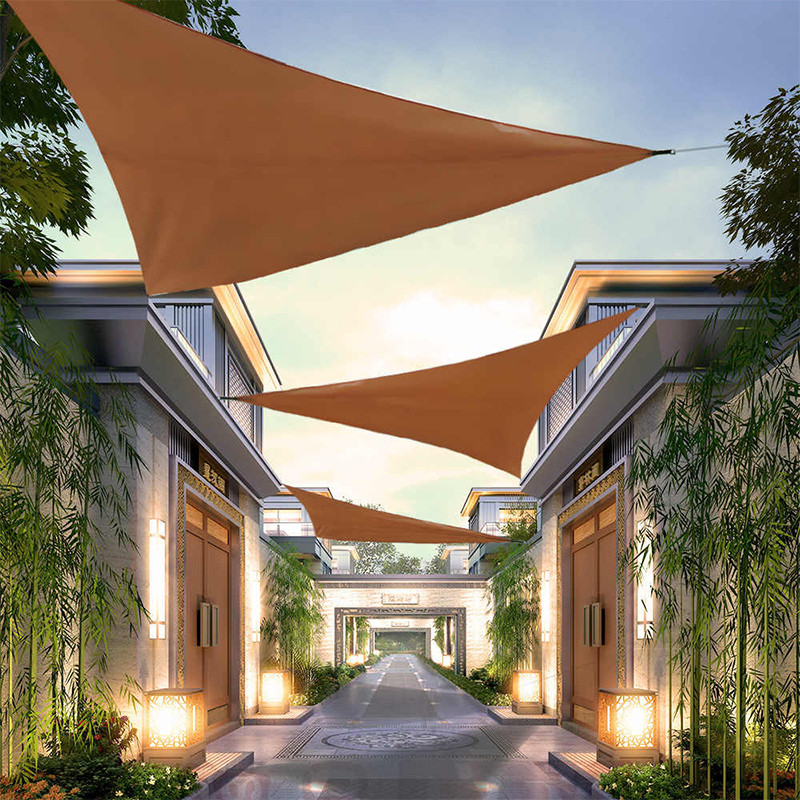 Outdoor triangular canopy outdoor courtyard balcony sun protection shade sail 3 meters folding rainp
