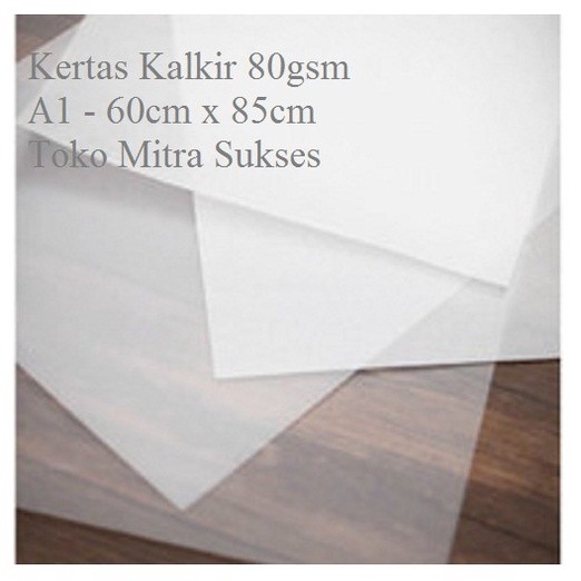 

5 Lembar Kertas Kalkir 80gsm A1 - 60cm x 85cm