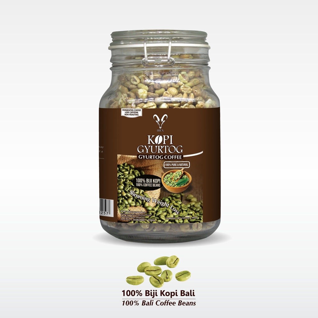 

BUY 1 GET 1 FREE !!! IBEX Kopi Gyurtog Beans Fermented Coffee / Low Caffeine & Non Roasting 950gr