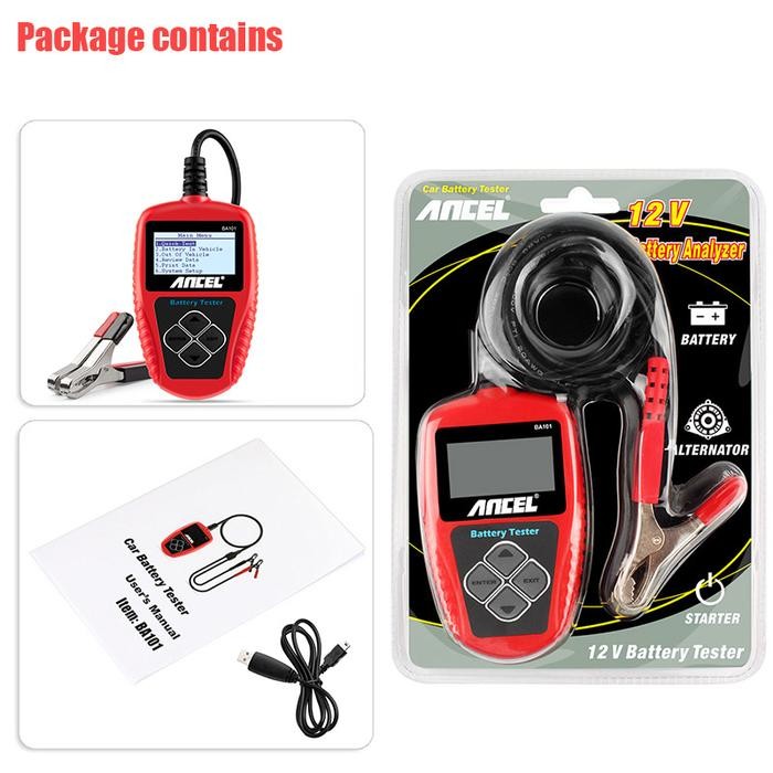 LANGSUNG GAS. ANCEL BA101 12V ALAT CEK AKI MOBIL MOTOR TEST BATTERY ACCU VOLT TESTER