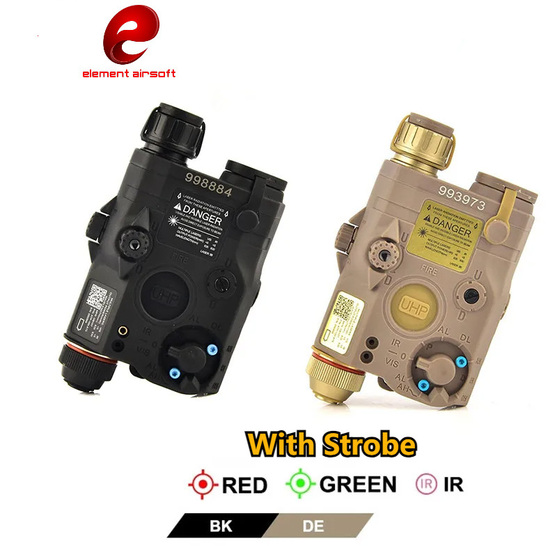Airsoft Gear Tactical LA-5C UHP PEQ15 IR Laser Green Red Dot White Flashlight Strobe Version Make Ze