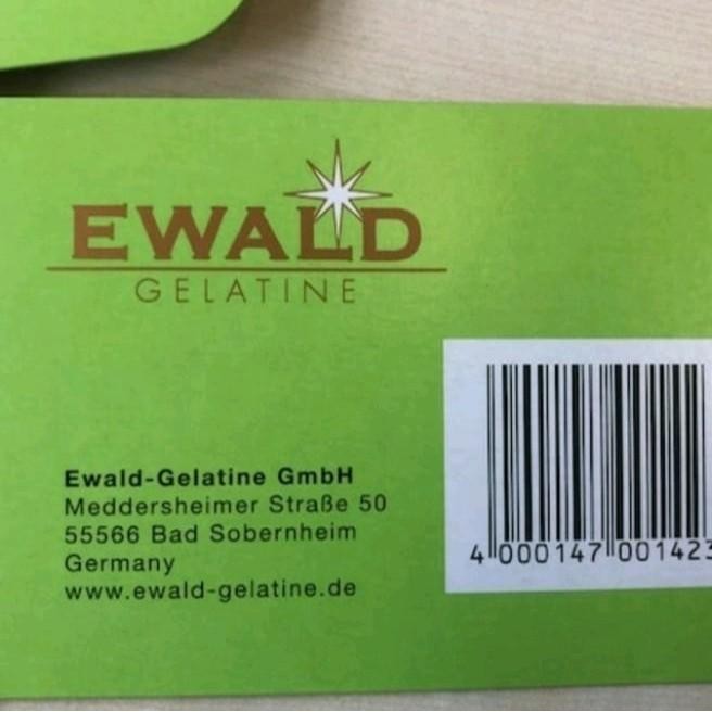 

GELATINE SHEET HALAL - EWALD 1 KG