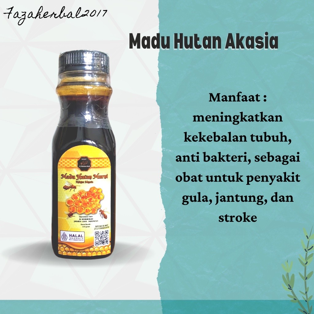 

AL MUBAROKAH - Madu Murni Hutan Nektar Akasia Al Mubarokah Kemasan 300g