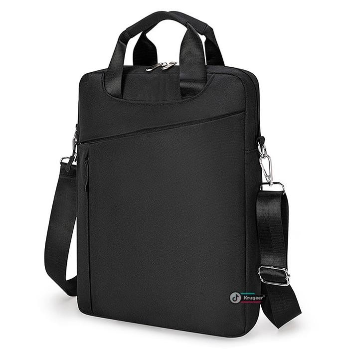 Krugeer Tas Laptop Pria dan Wanita 14 - 15 Inch Jinjing Bahu Selempang Vertikal Tablet Tas File Tas