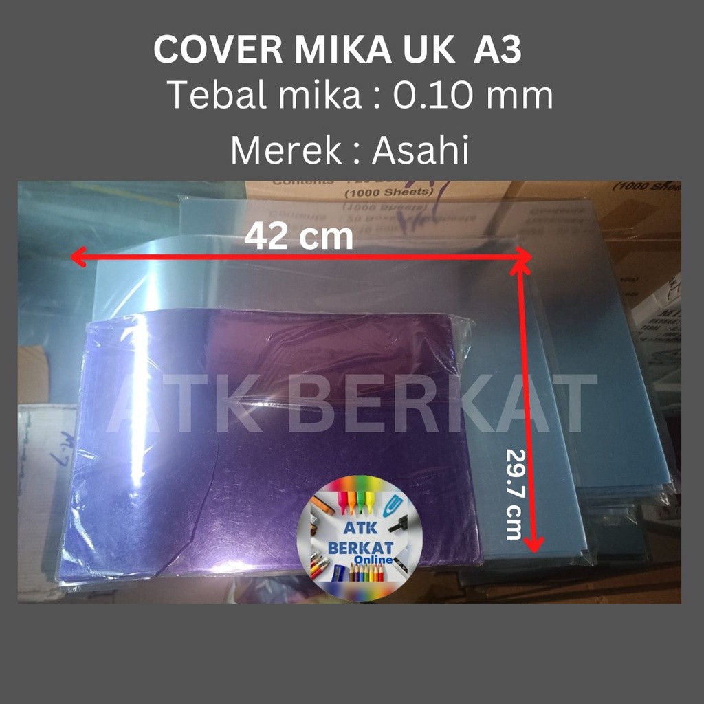 

Cover mika plastik jilid 0.10 mm Uk. A3