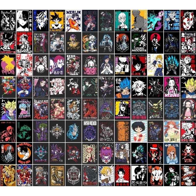 

100 PCS Stiker Anime Desain Keren Terbaru