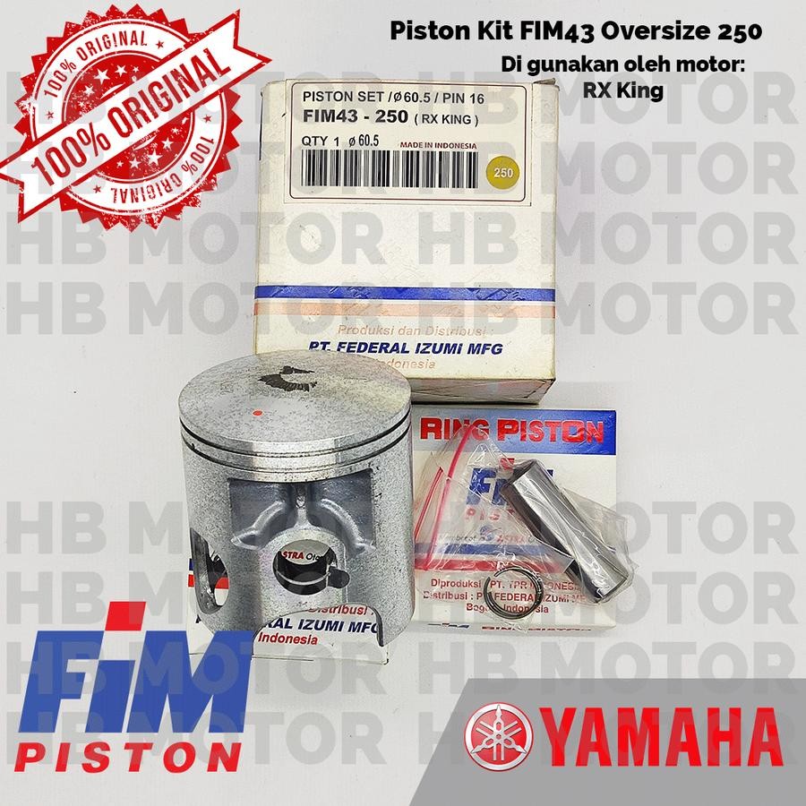 SEHER RX KING (60,5mm) - PISTON KIT FIM 43 (OS 250)