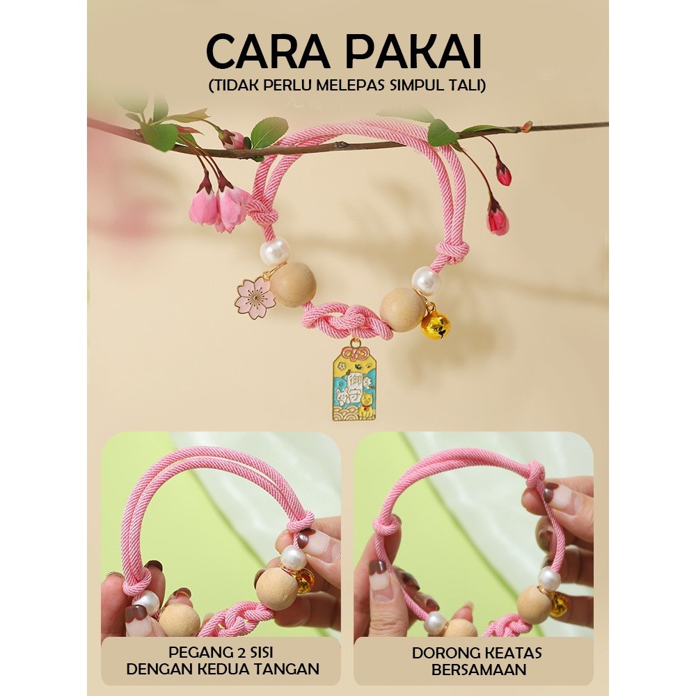 Kalung Kucing Anjing Jepang Lonceng Anti Kutu Dan Serangga Anjing Kucing