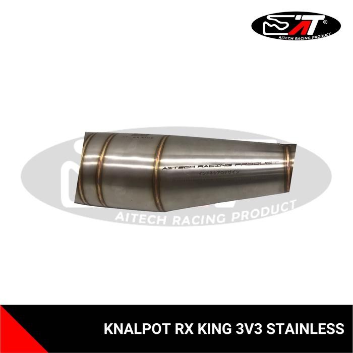 BURUAN,. KNALPOT KOLONG RX KING 3V3 STAINLESS AITECH