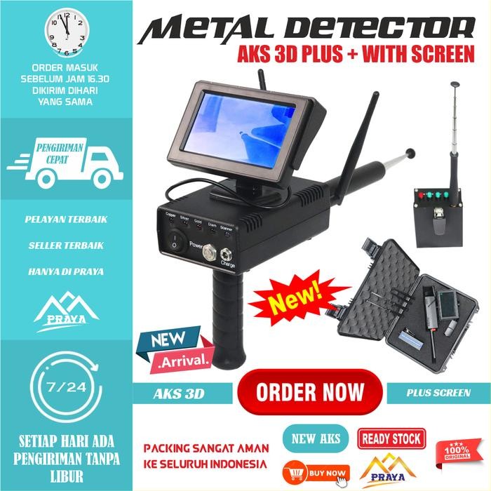 PREMIUM AKS PLUS PROFESSIONAL METAL DETECTOR detektor logam emas perak tembaga