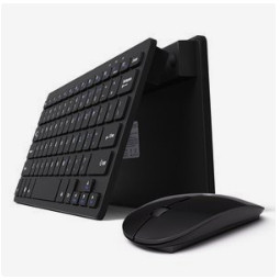 WIRELESS KEYBOARD MOUSE WIRELESS SET GAMING SILENT LAPTOP KOMPUTER MINI TIPIS-GKM901-HITAM/KEYBOARD