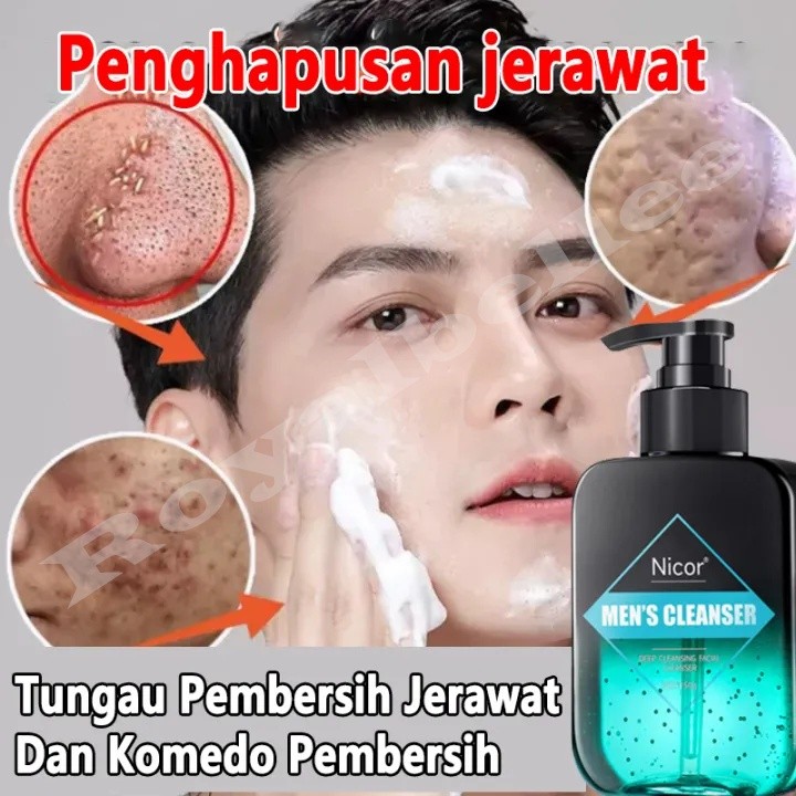 Nicor Pembersih Wajah Pria Pembersih Wajah Jerawat 150g Pembersih Wajah Pria Pemutih Wajah Pria