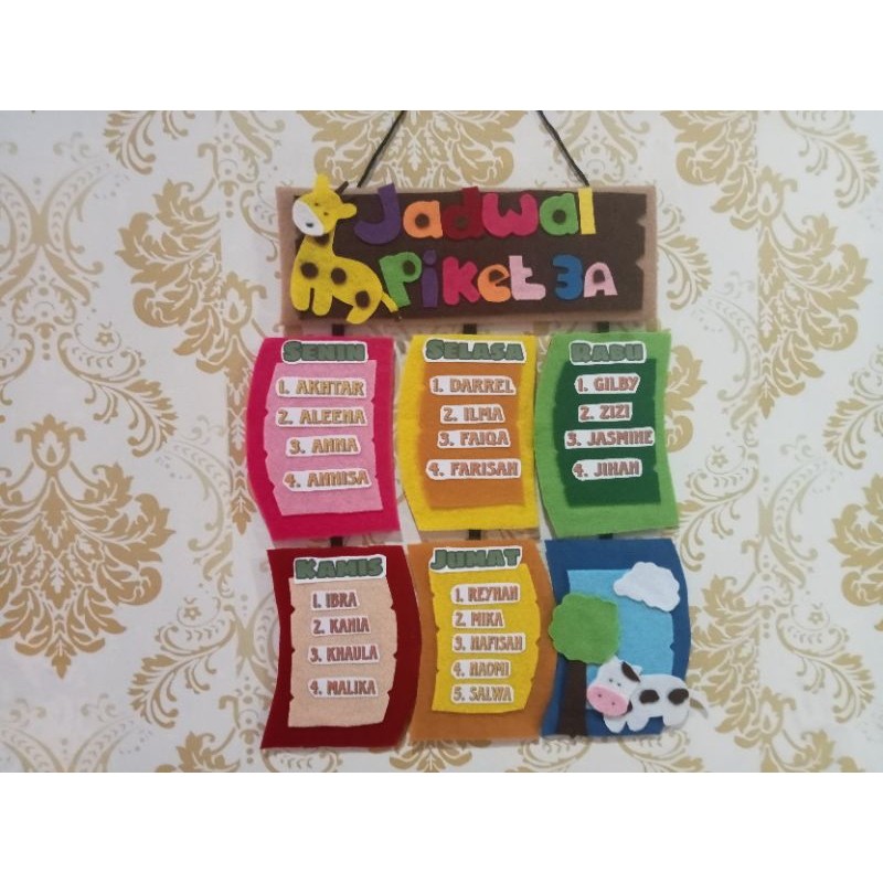 Bombardilomedis Hiasan Dinding Jadwal Piket Kelas