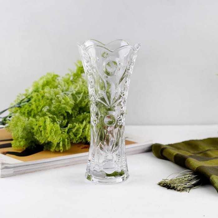 Vas Kristal Bunga / Vas Bunga Kristal Meja Tamu Tinggi 18.5 Cm