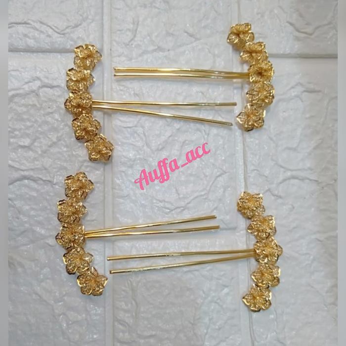 Tusuk Konde Bunga Kendari Sepasang/Hiasan Sanggul Modern