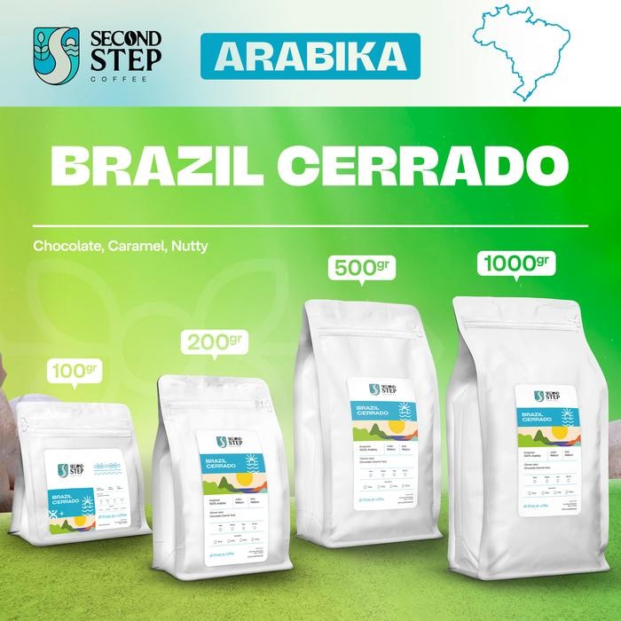 

Kopi Arabika Brazil Cerrado Arabica Coffee Beans Coffe Biji Bubuk