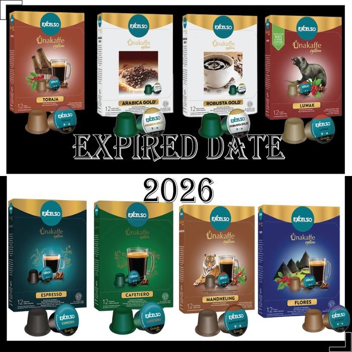 

Excelso Capsule Unakaffe Kopi Kapsul Ventura All Variant 12 Pods