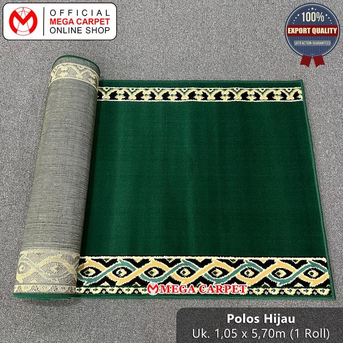 Sajadah Roll / Karpet Masjid / Karpet Mushola [Polos Hijau]