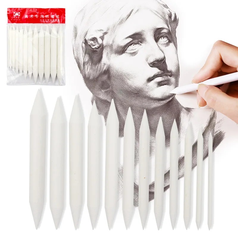 

Double Head Durable Art Drawing Tool Pastel New Blending Smudge Tortillon Material Escolar Sketching