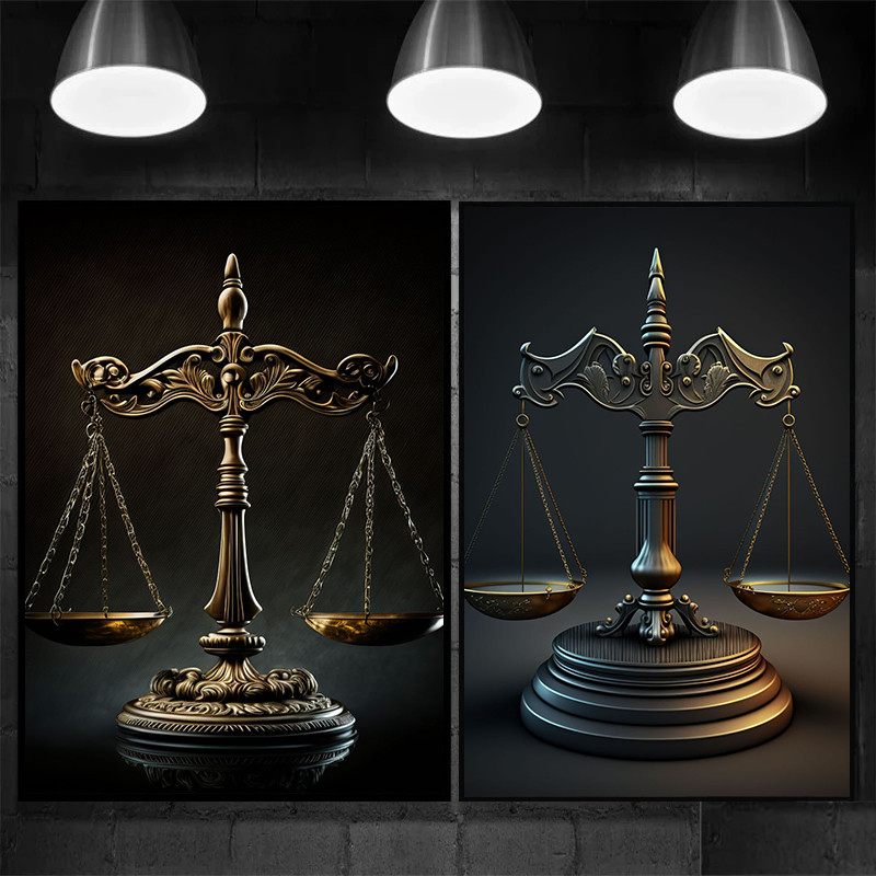 

Scales Of Justice Art Poster Abstract Attorney Art Canvas Painting Wall Art Prints Picture For Room