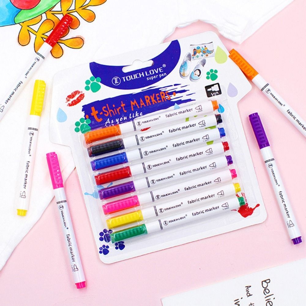 

8Pcs/Set Waterproof Drawing Supplies Art Graffiti Diy Crafts Painting Tools Fabric Marker Pen