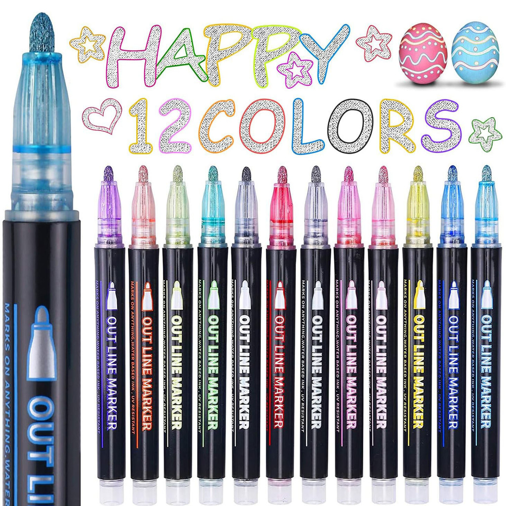 

Shimmer Markers Outline Pens Valentines Day Gifts For Kids Teen Girl Girls Trendy Stuff 12 Colors