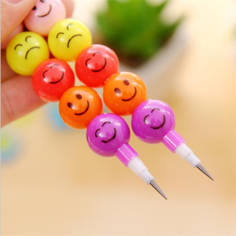 

2Pcs / Lot Sweet Smile Pencil Student Rewards Supplies Stationery Pencils Gift Features School