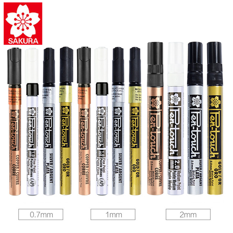 

1Pcs Japan Sakura Paint Pen Xpsk Gold Silver White Copper Color Car Touch-Up Marker Pen Waterproof
